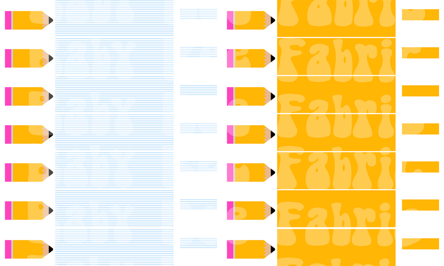 Pencil 5in-yellow and solid lines