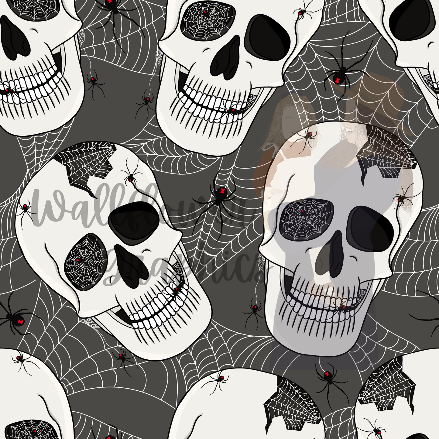 Black Widow And Skulls