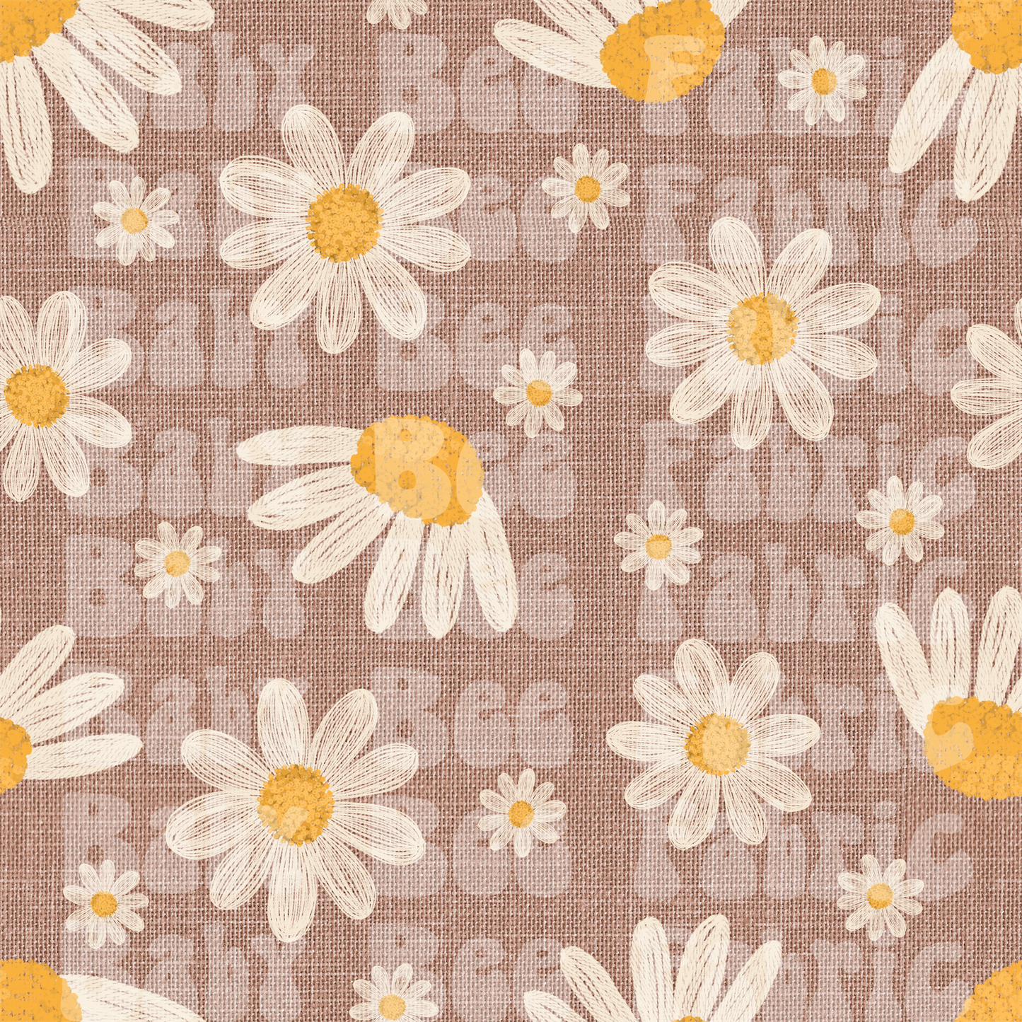 Embroidered Daises