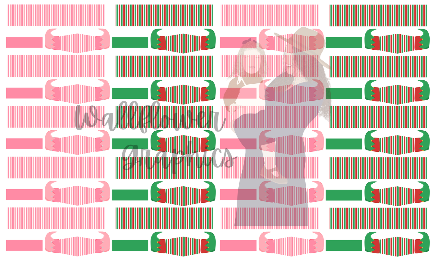 Mixed Stripe Elf Bow Yard