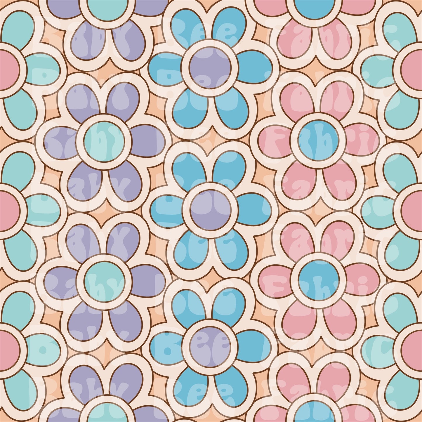 Hex Flowers Pastel