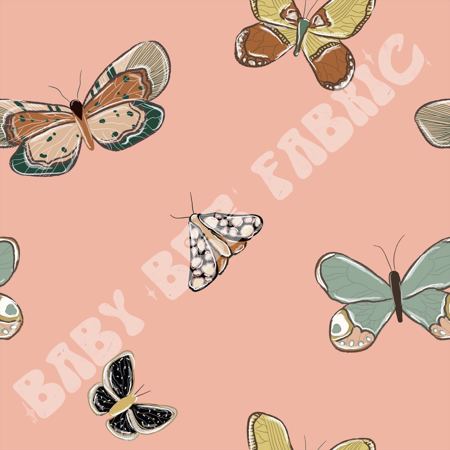 Moths on pink
