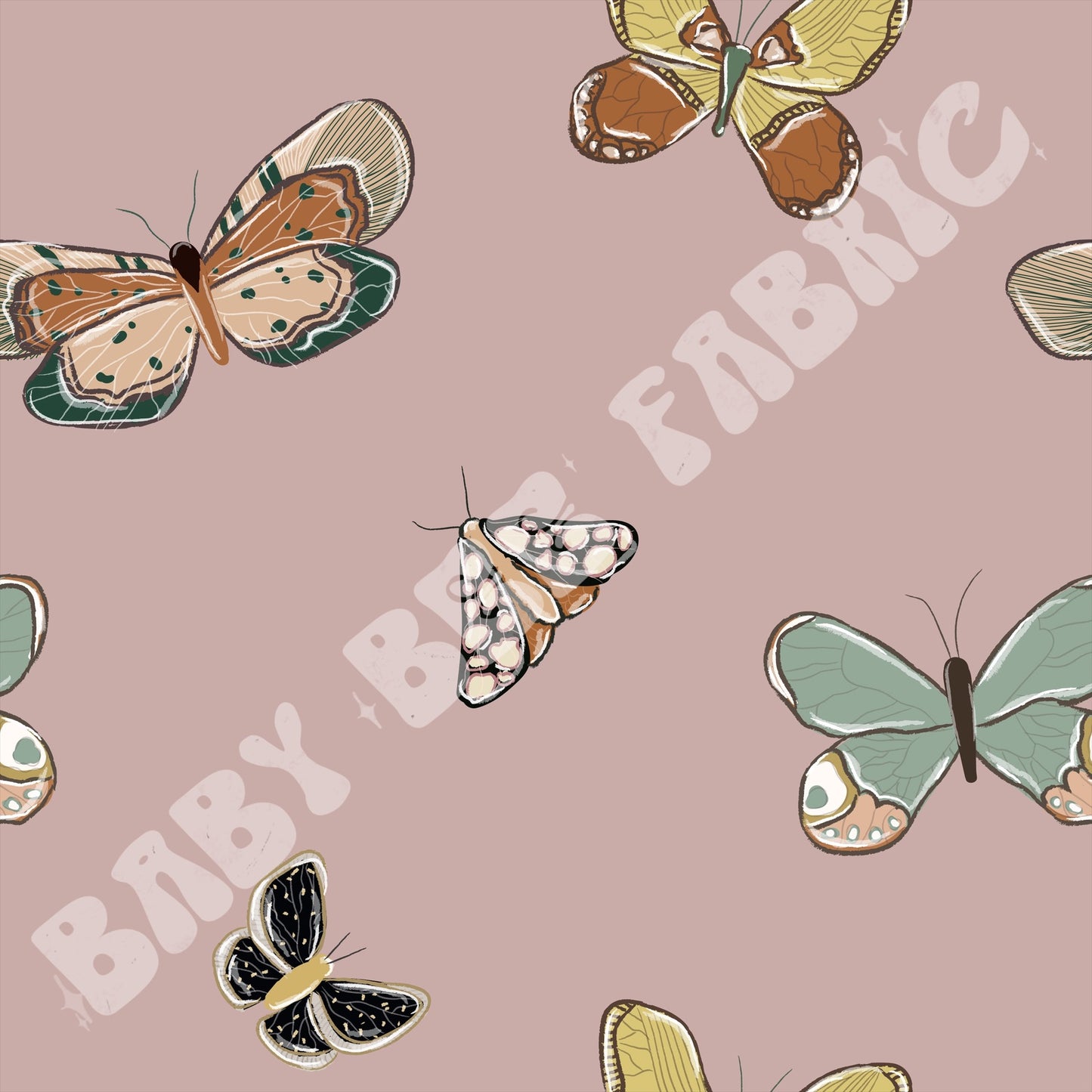 Moths on purple
