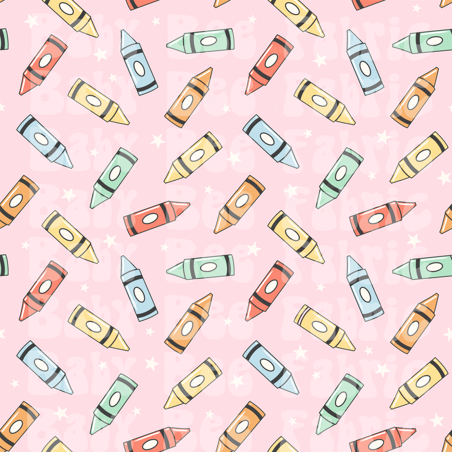 Crayons On Pink