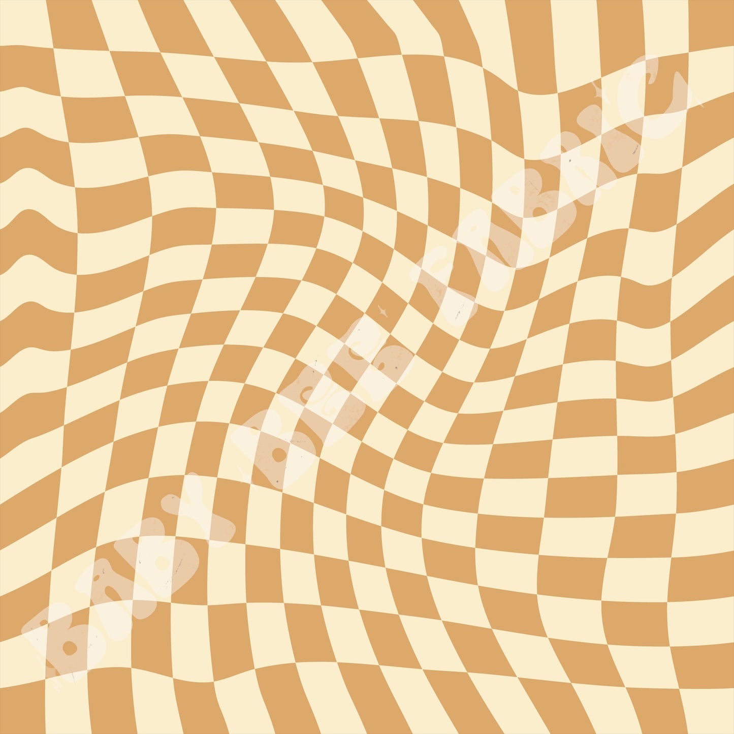 Tan Wavy Check