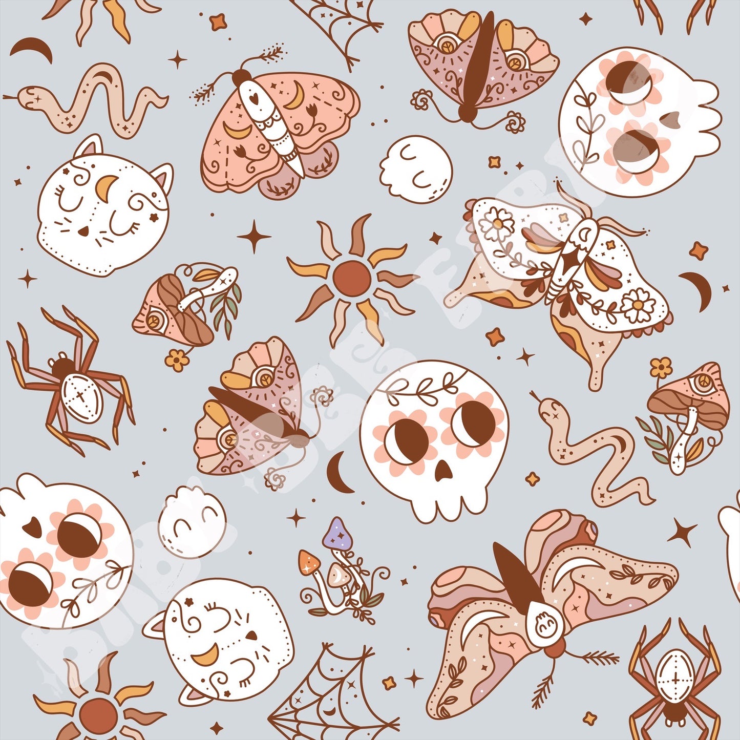 Blue Pastel Moths