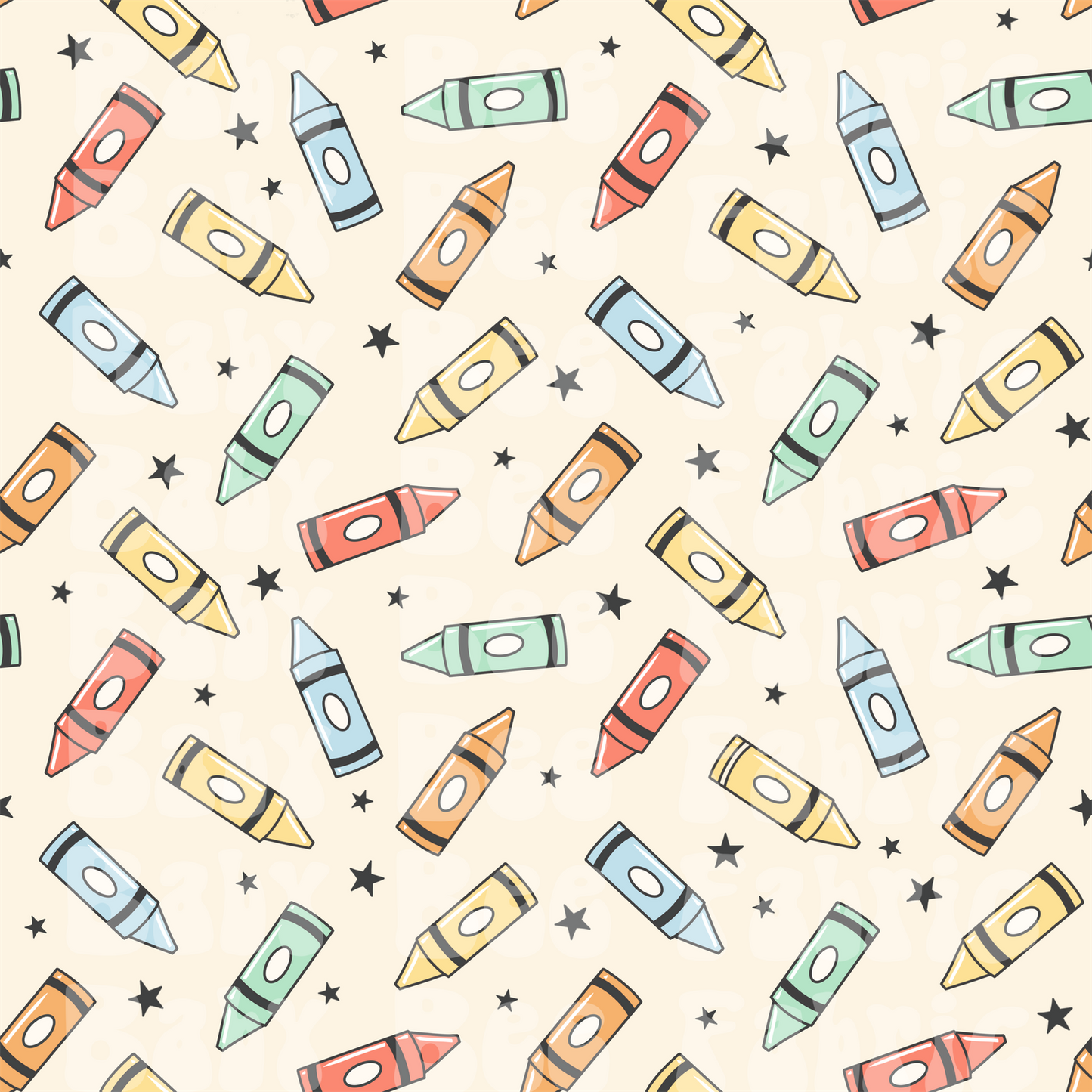 Crayons On Tan