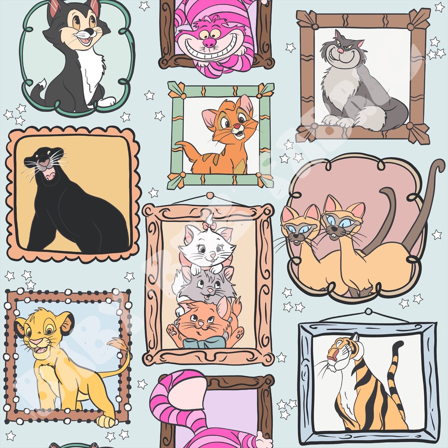 Castle Cats Blue