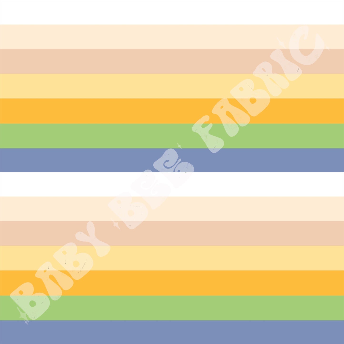Cartoon Friends Blue Stripes
