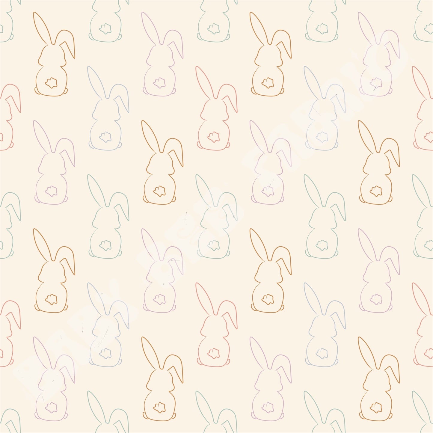 Easter Bunnies Outline