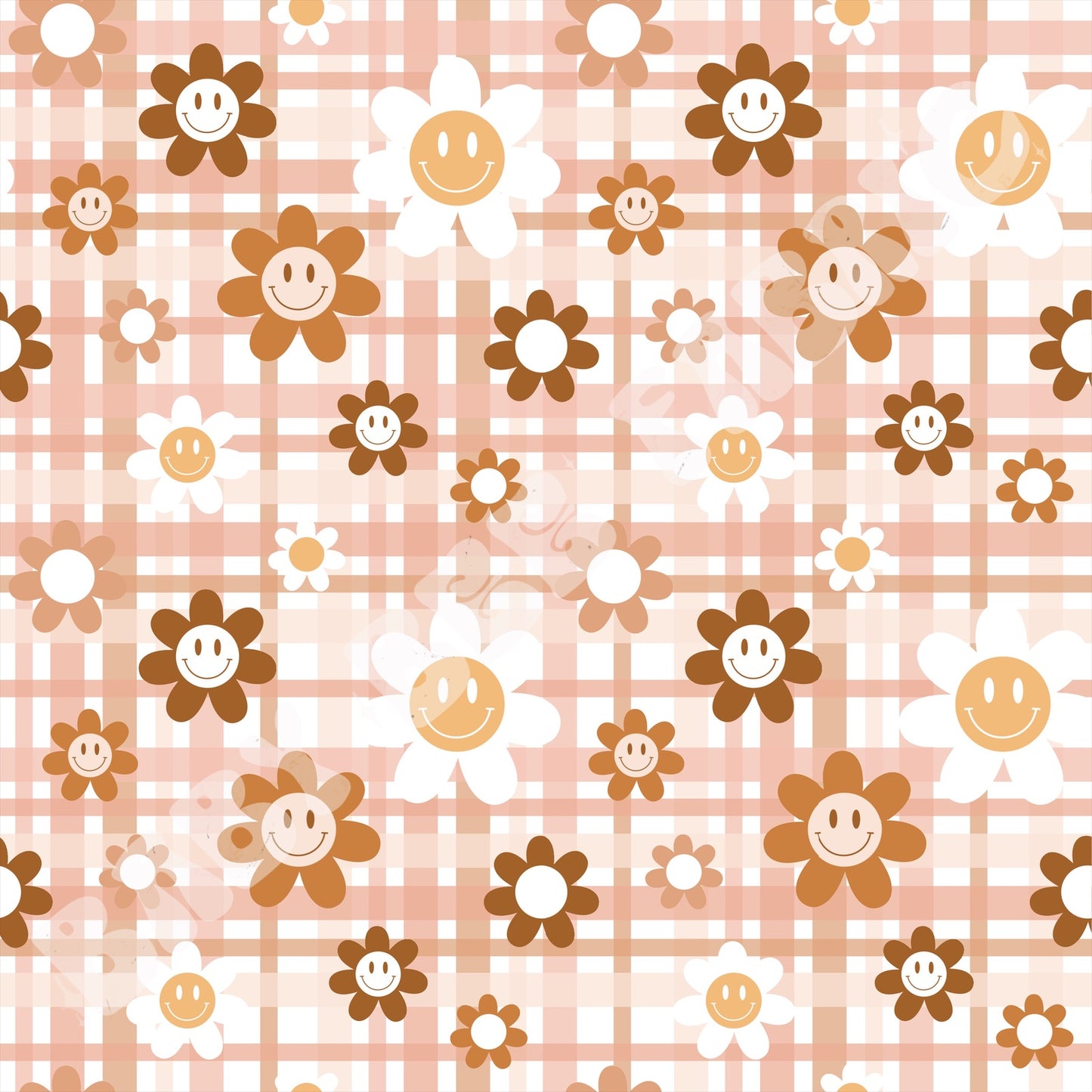 Smiley Daisy Plaid