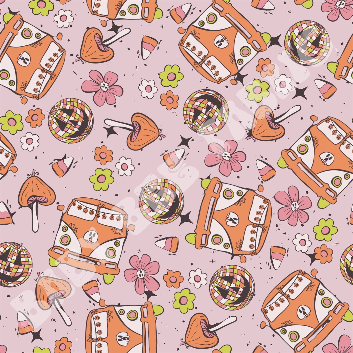 Retro Bus Halloween