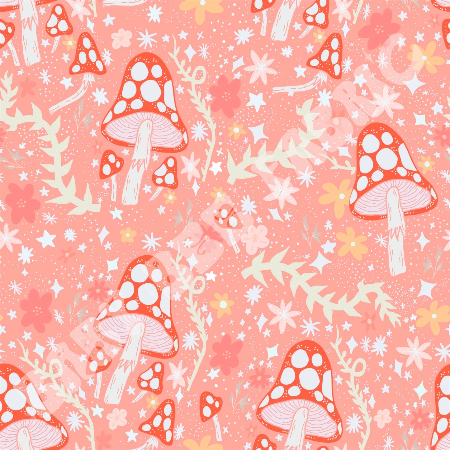 Boho Peach Mushroom
