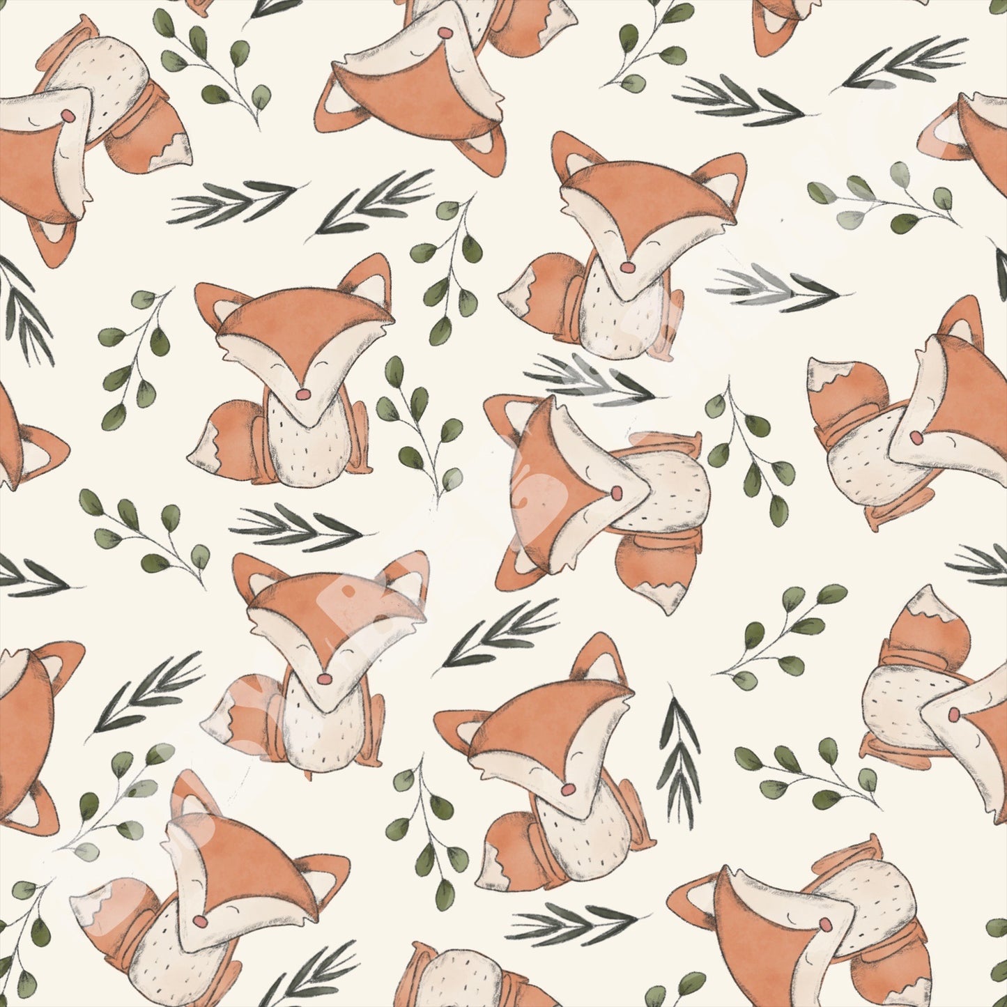Watercolor Foxes