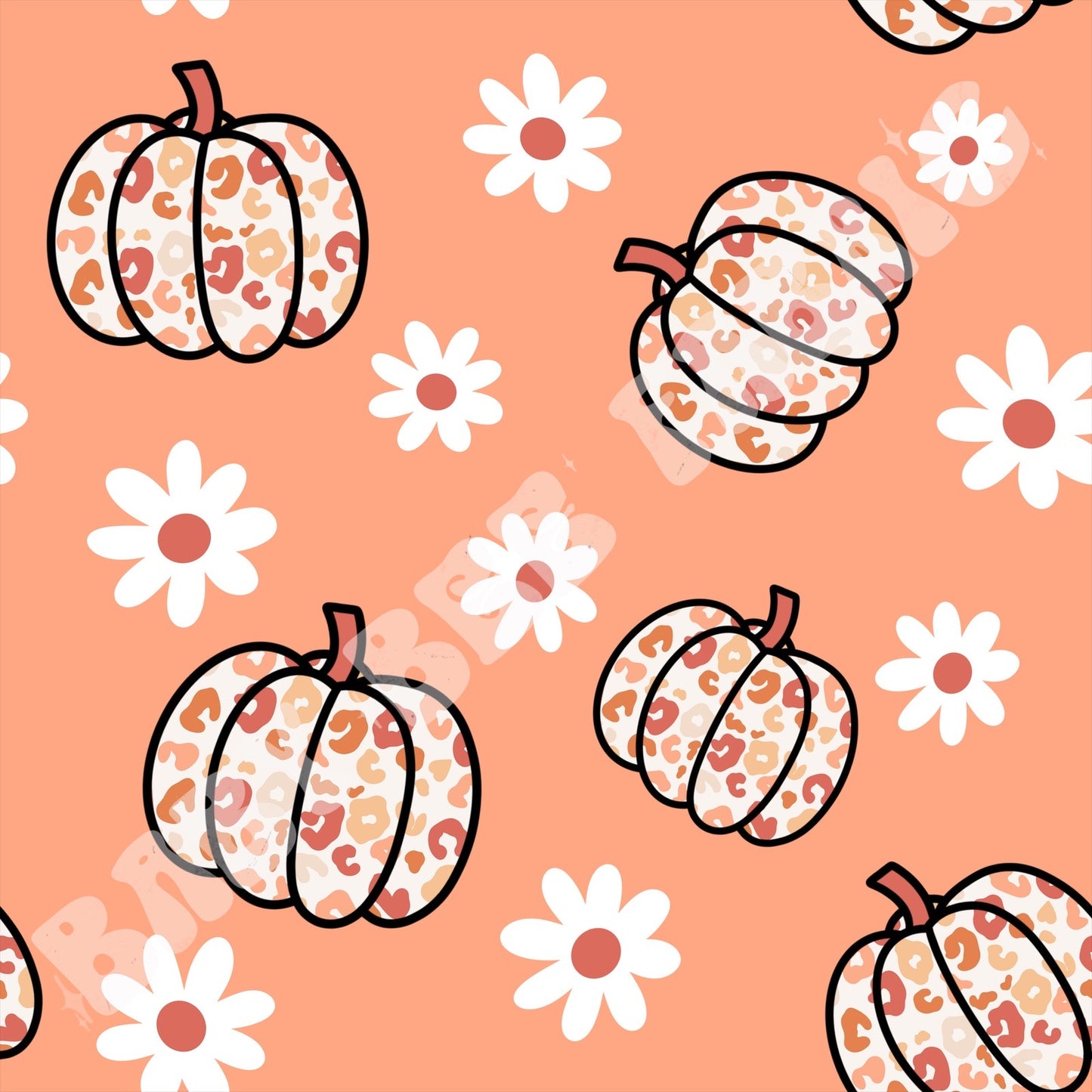 Peach Cheetah Pumpkins