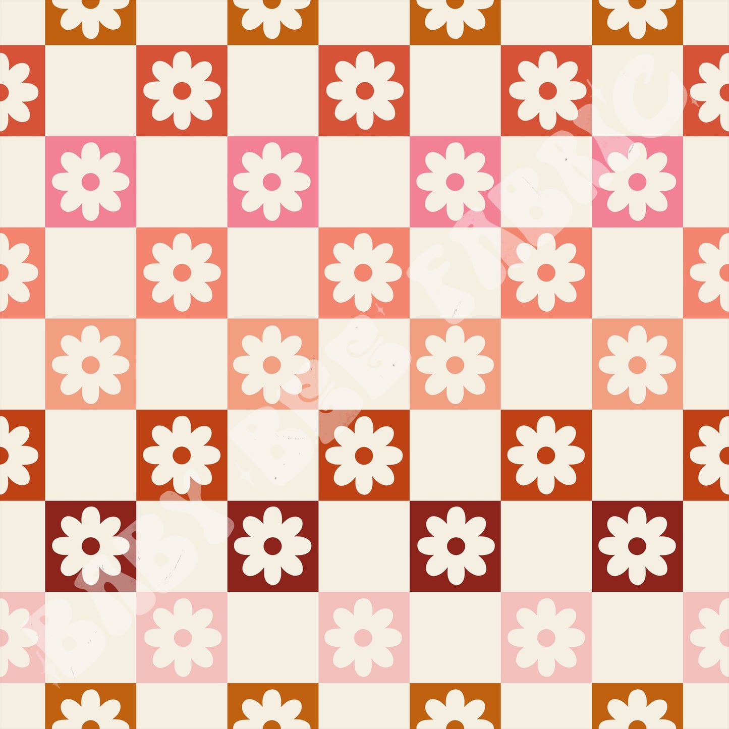 Fall Floral Checker