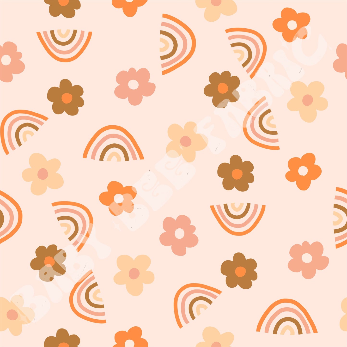 Retro Rainbow Florals