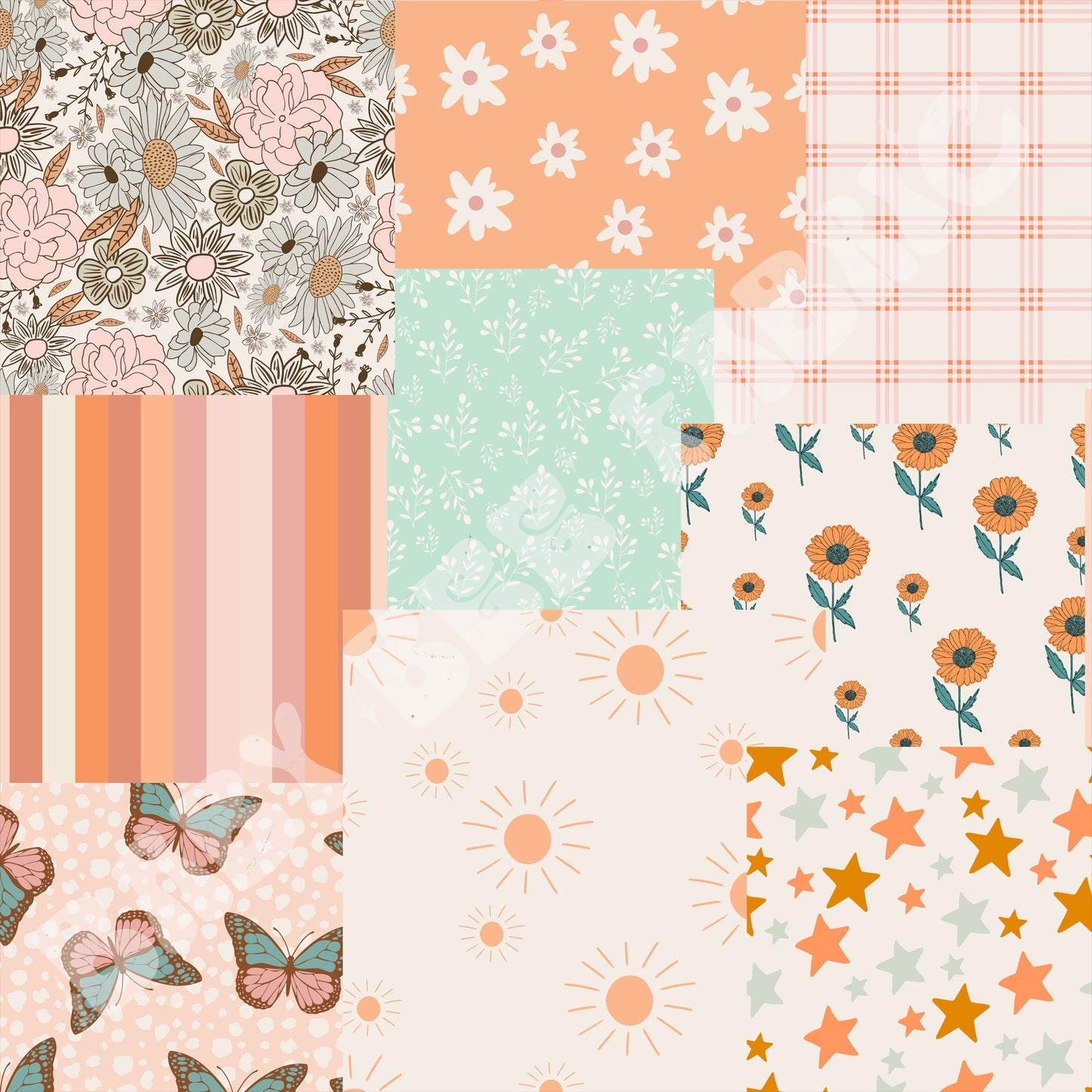 Floral Butterfly Patchwork
