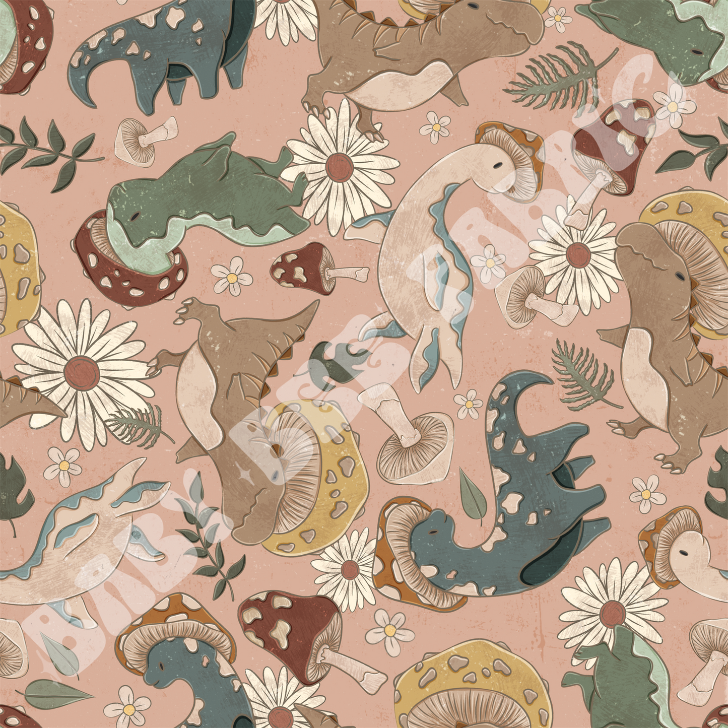 Pink Mushie Dinos