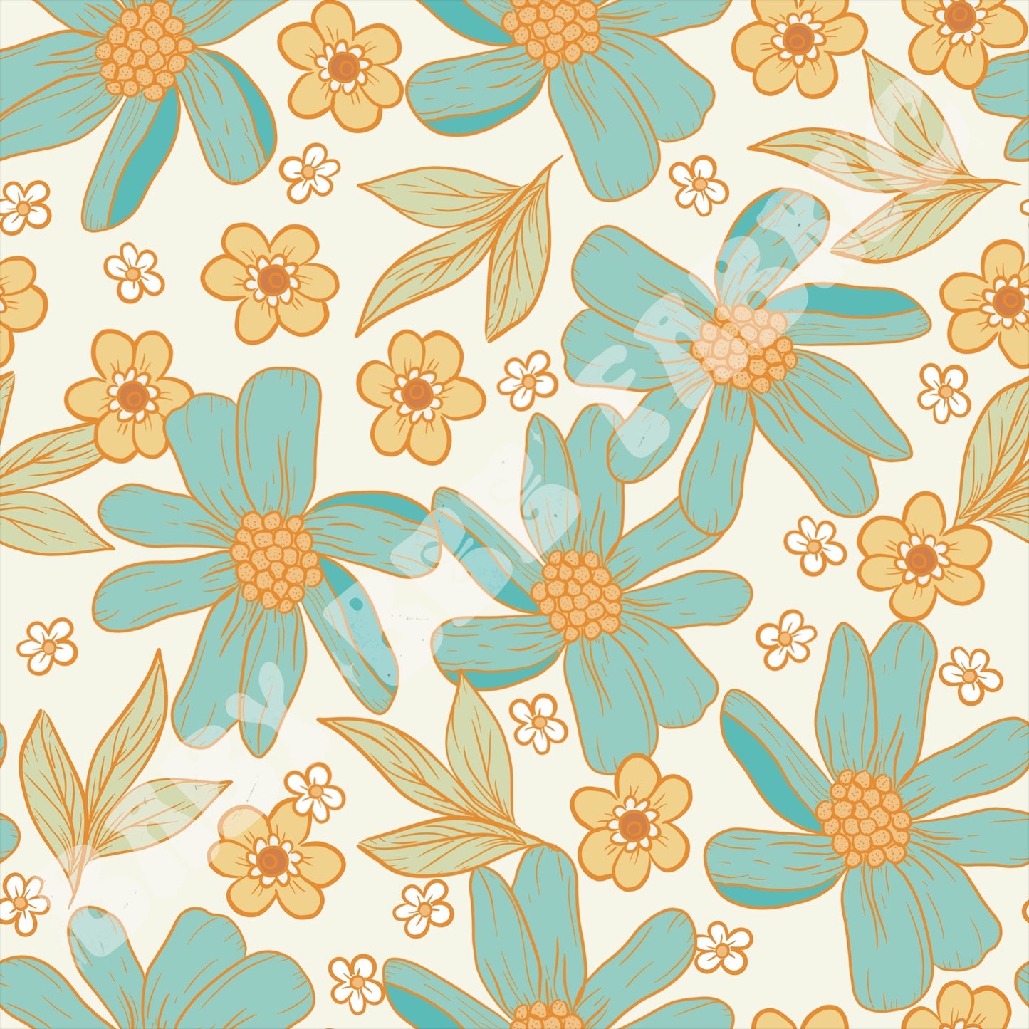 Blue spring floral