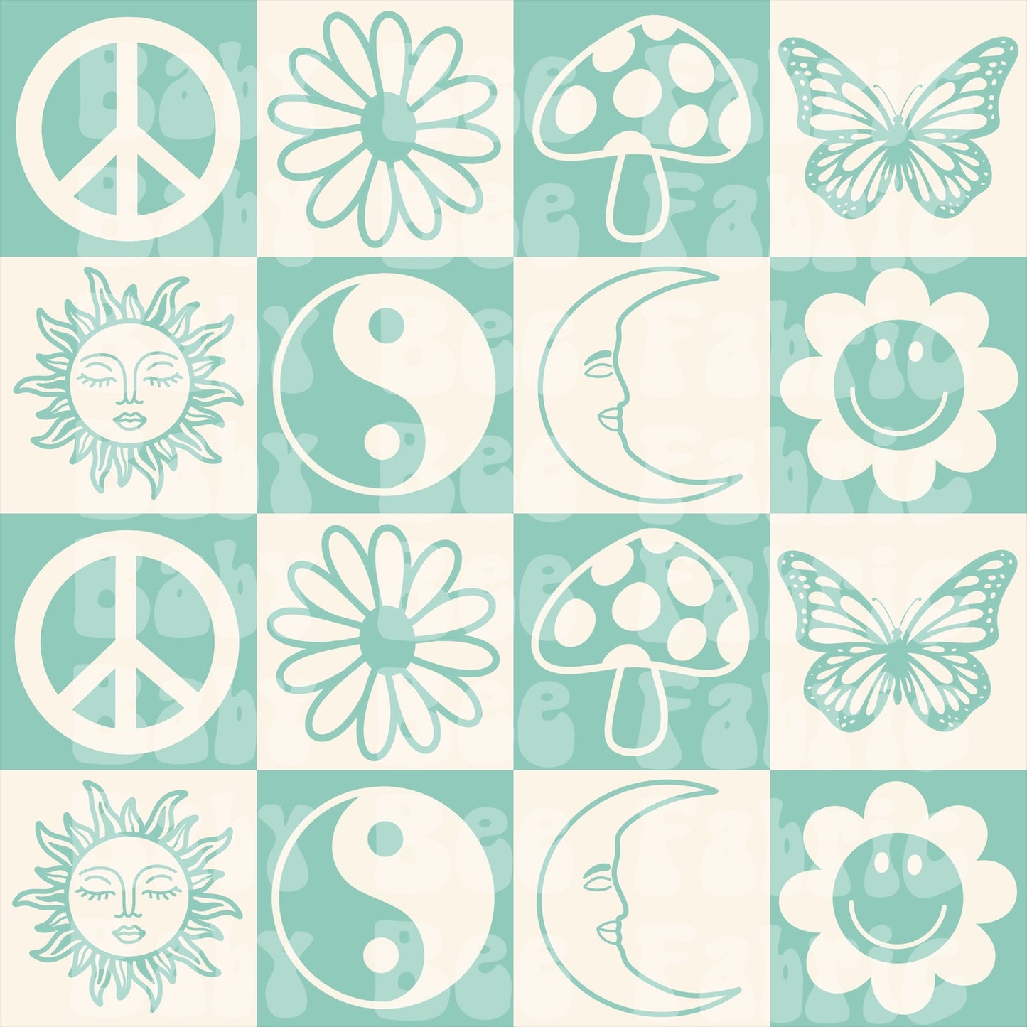 Checker Mix Teal
