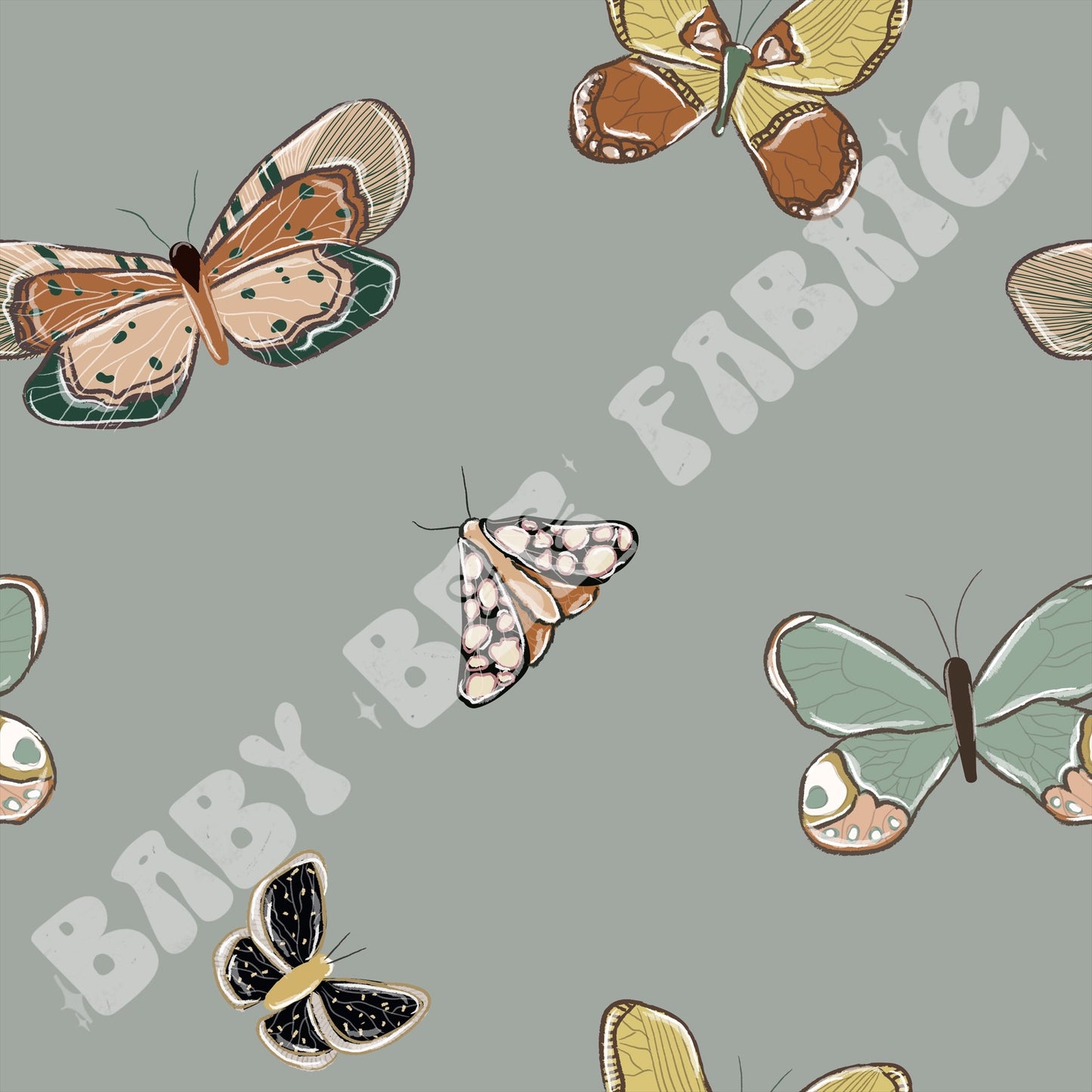 Moths on green