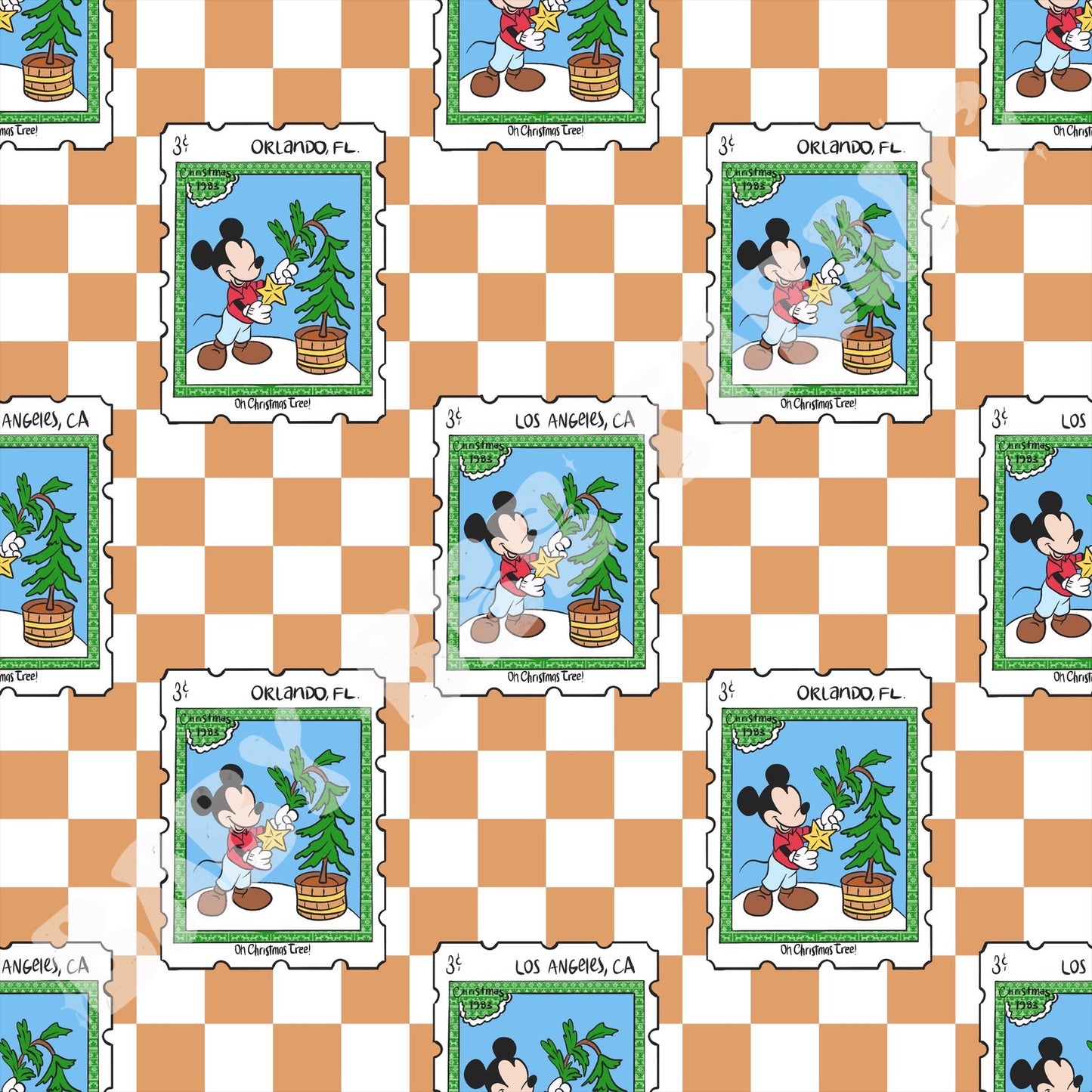 Holiday Postage Brown