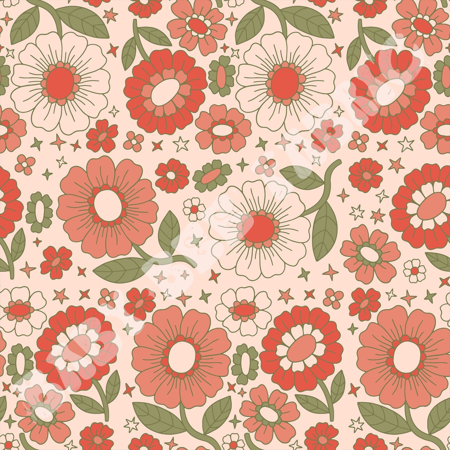 Green & Red Floral