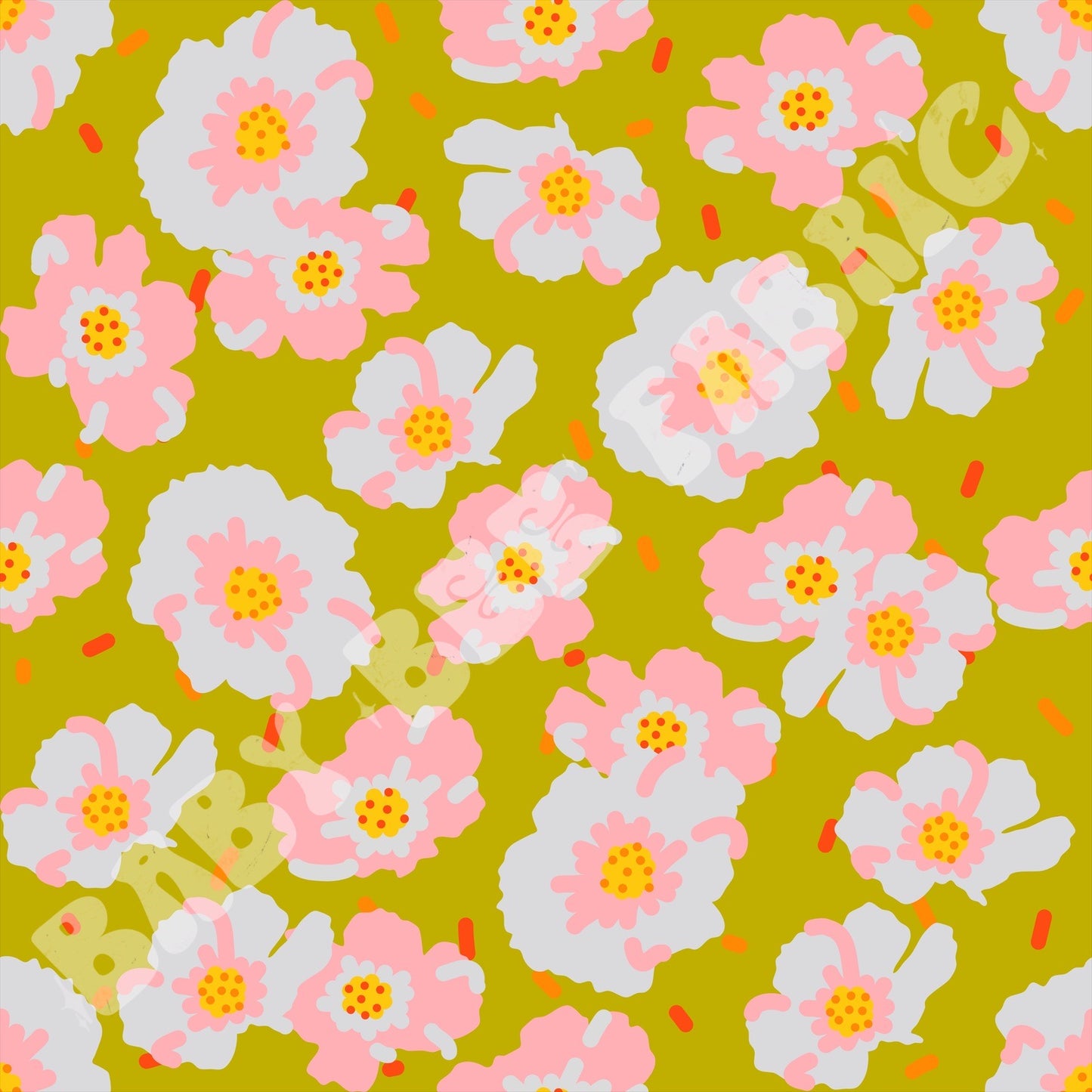 Lime Green Floral