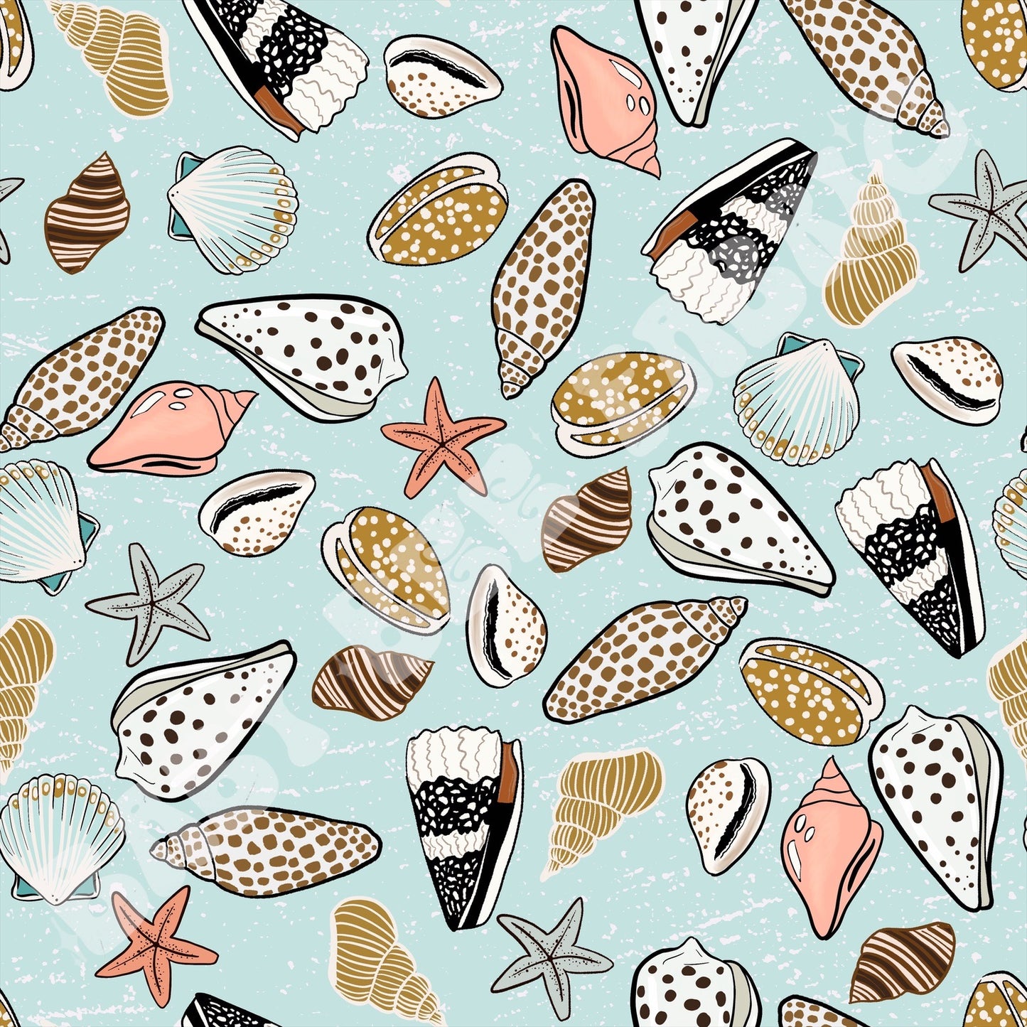 Blue Vintage Shells