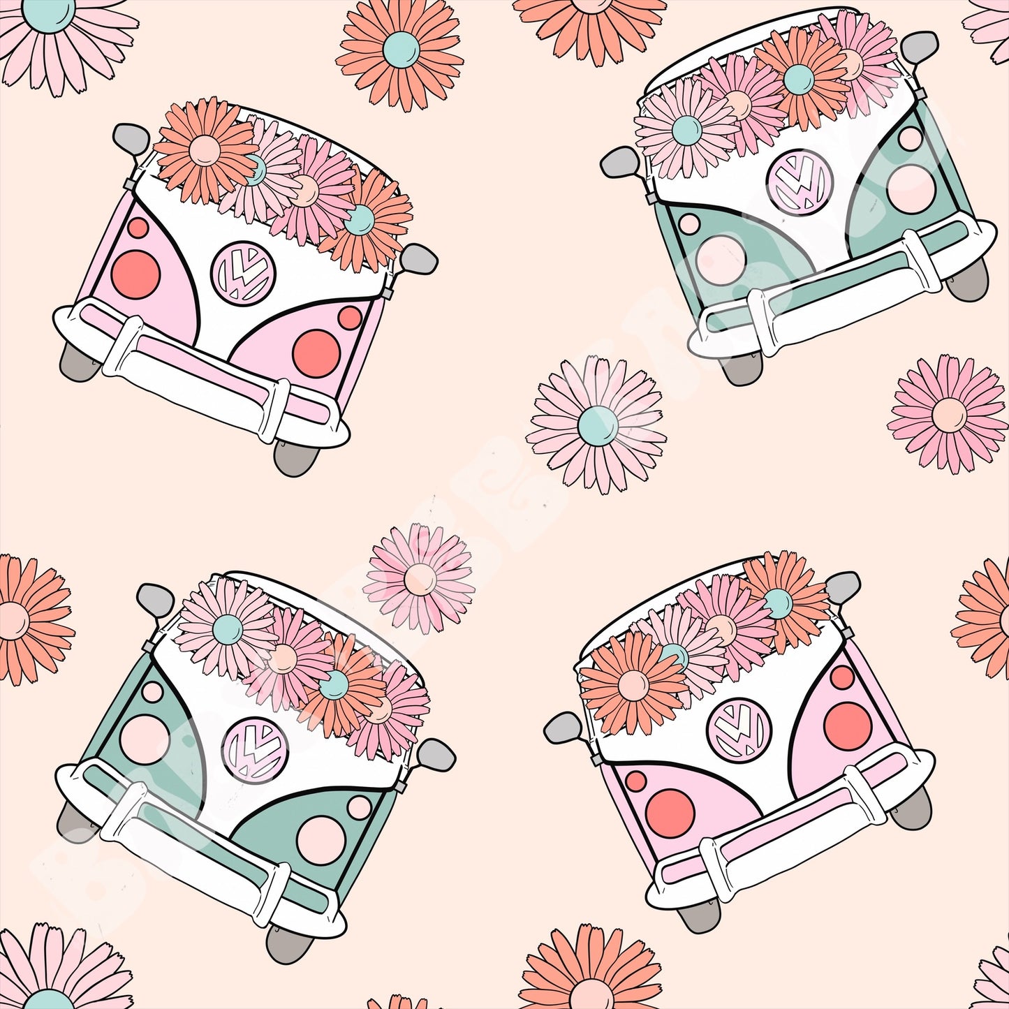 Floral Hippie Bus