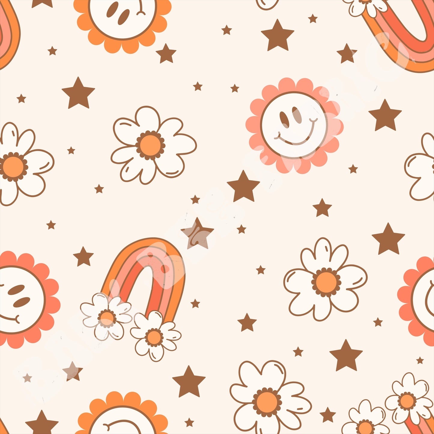 Retro Orange Smileys