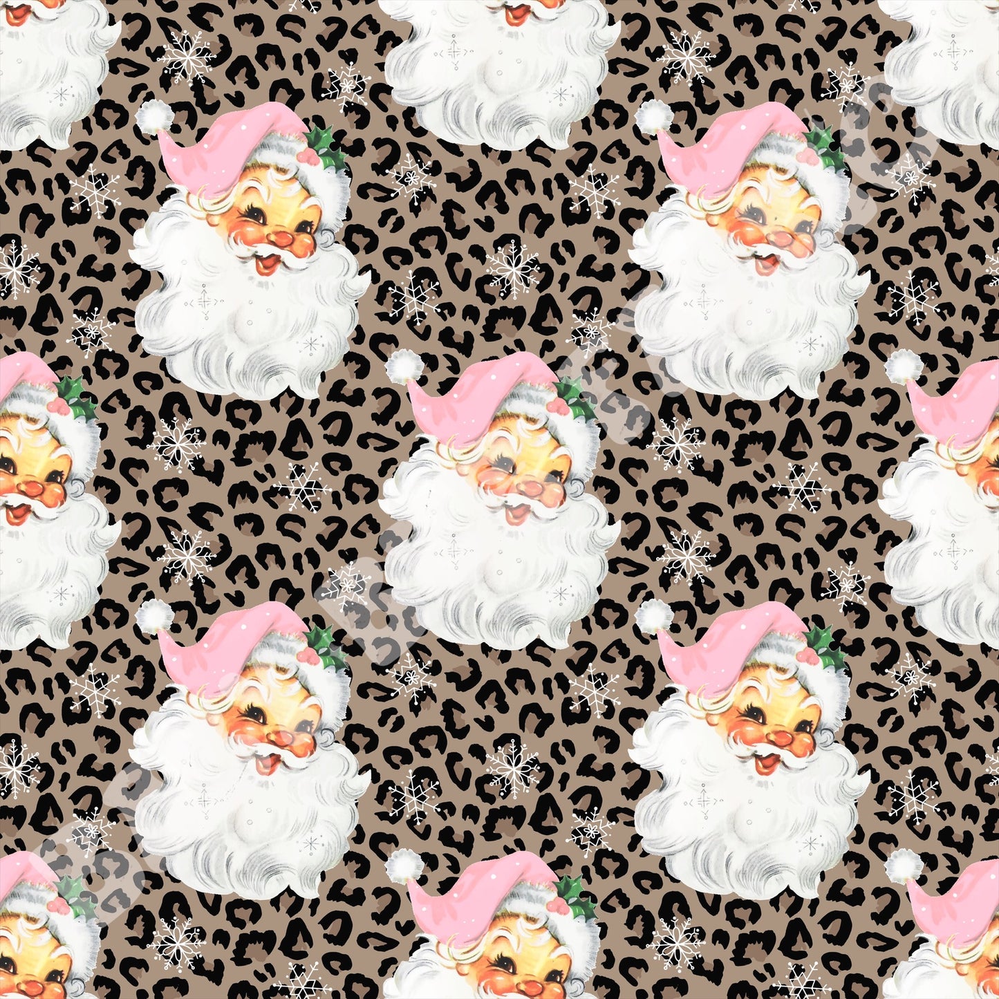 Pink Leopard Santa
