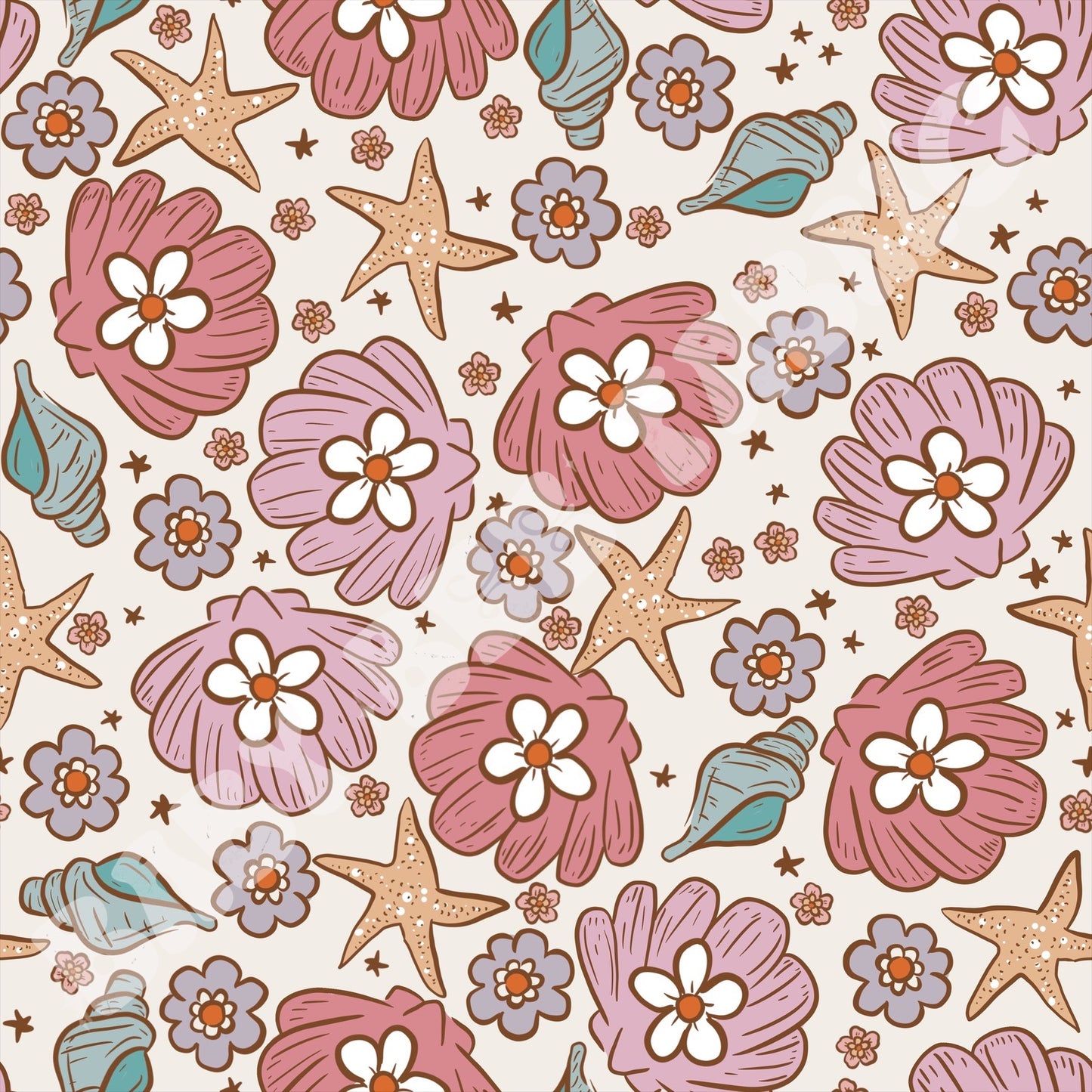 Floral Seashell