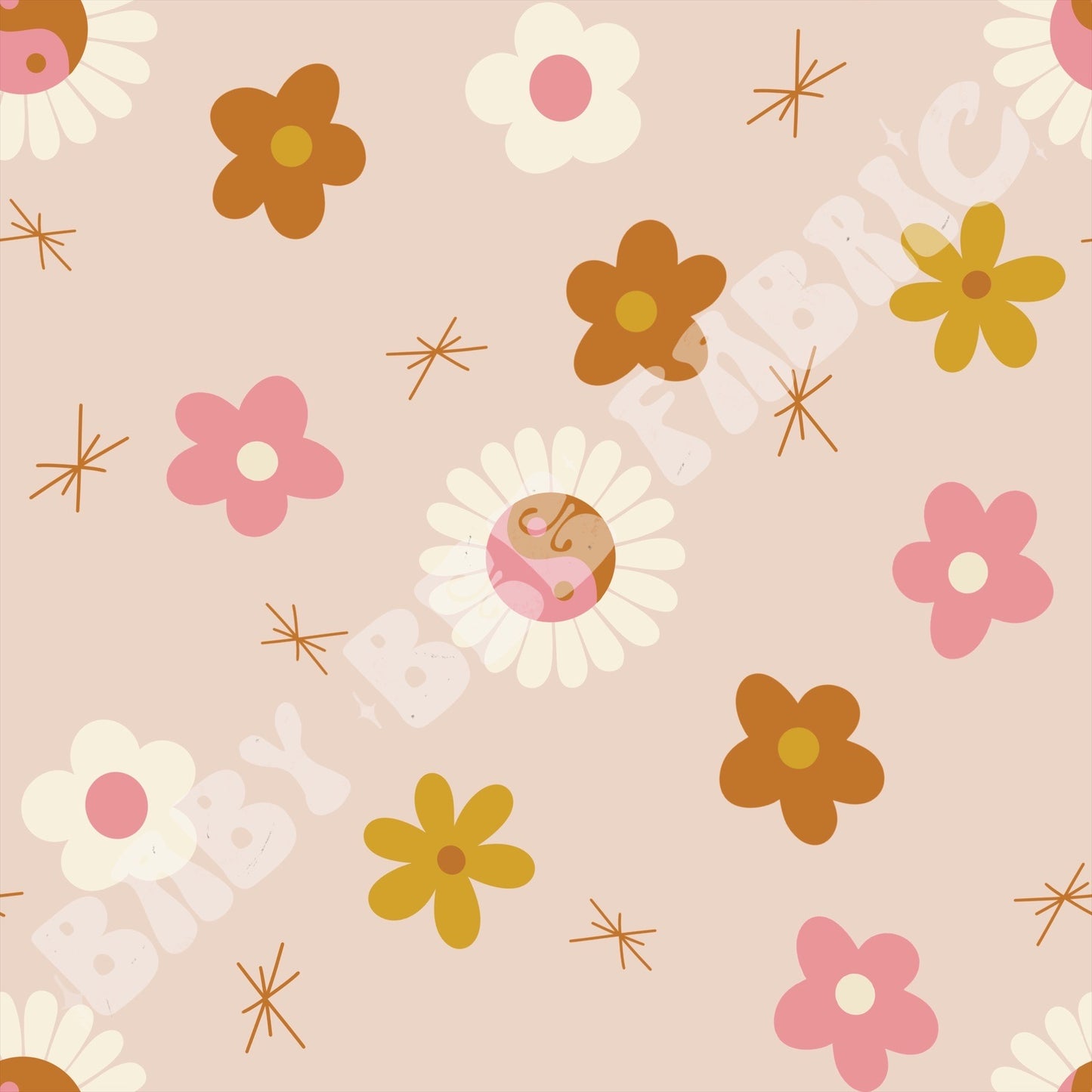 Floral Retro Stars