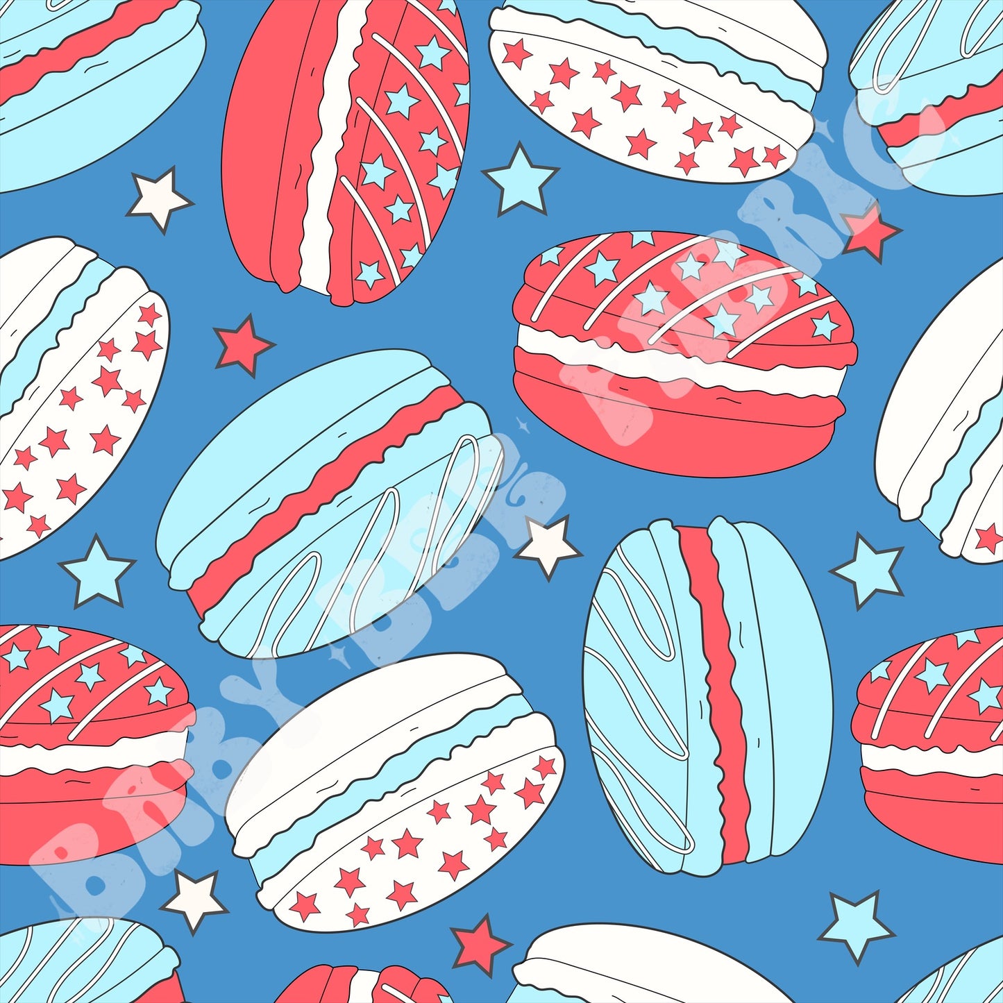 Patriotic Macaroons