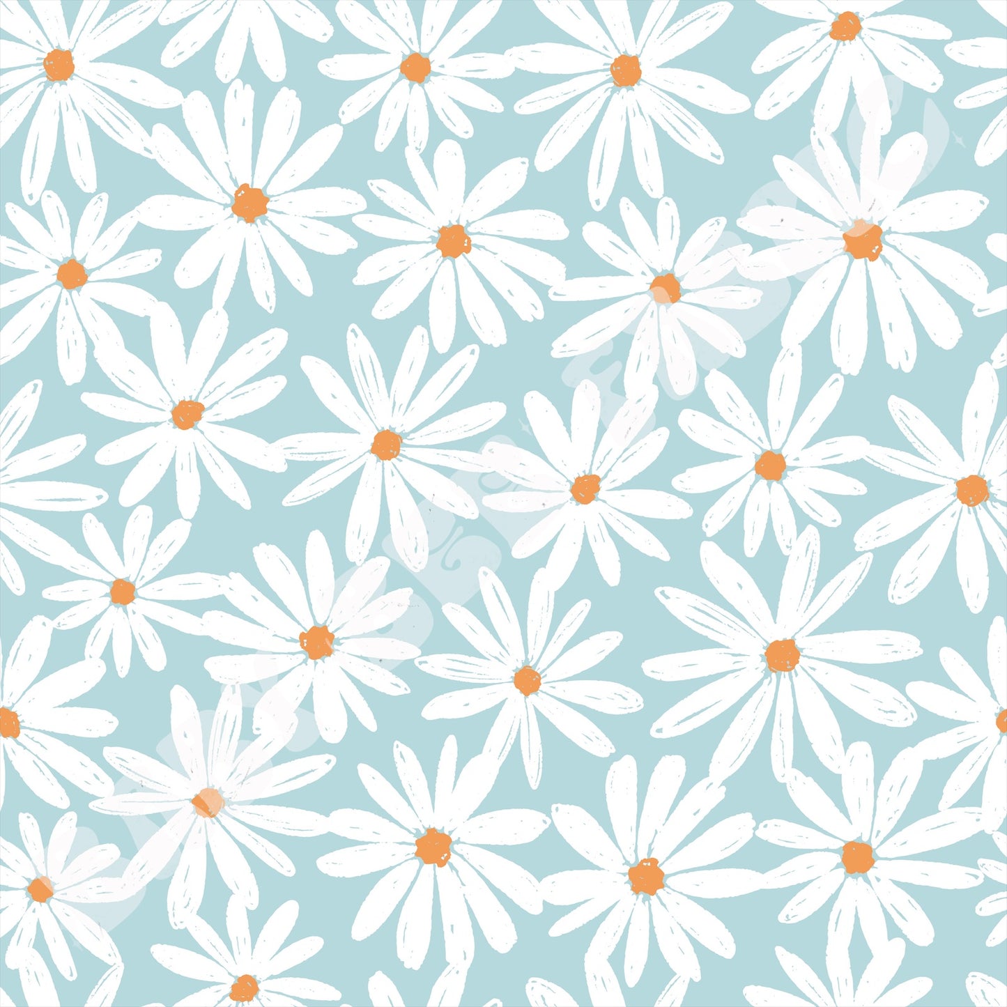 Blue Sketch Floral