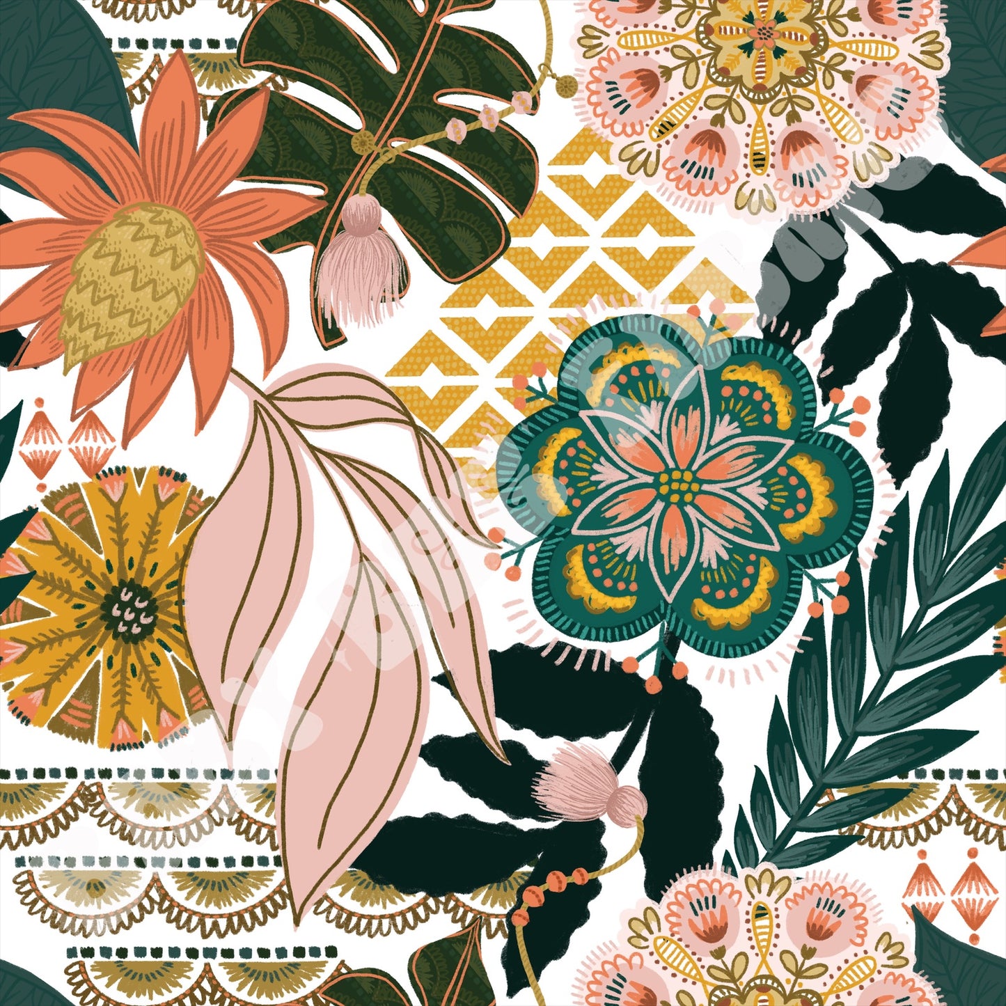 Spring Floral White